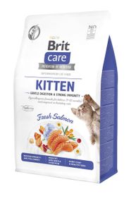 Корм Brit Care Kitten Gentle Digestion Strong Immunity сухий з лососем для зміцнення імунітету у кошенят 7 кг