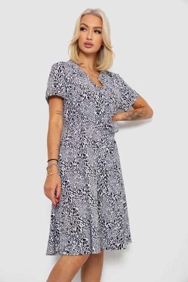 Платье софт с принтом, цвет белый, 230R0032-4 | Зображення 2