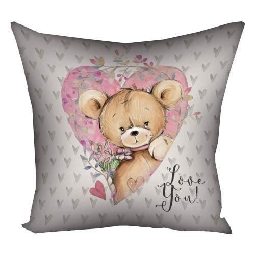 Подушка габардинова з принтом Love you! 40x40 см (4P_18L108)