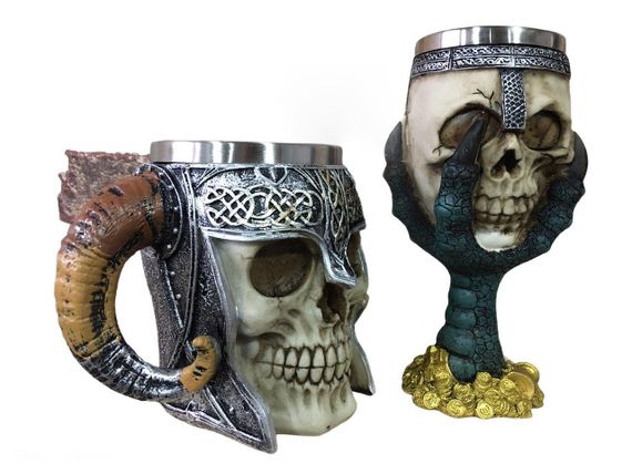 Подарунковий набір Чашка Келих 3D 1927 Череп Лапа Дракона Подарунок | Зображення 3