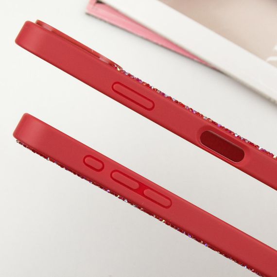 TPU чохол Bling World Rock Diamond для Apple iPhone 16 (6.1") Червоний | Зображення 3