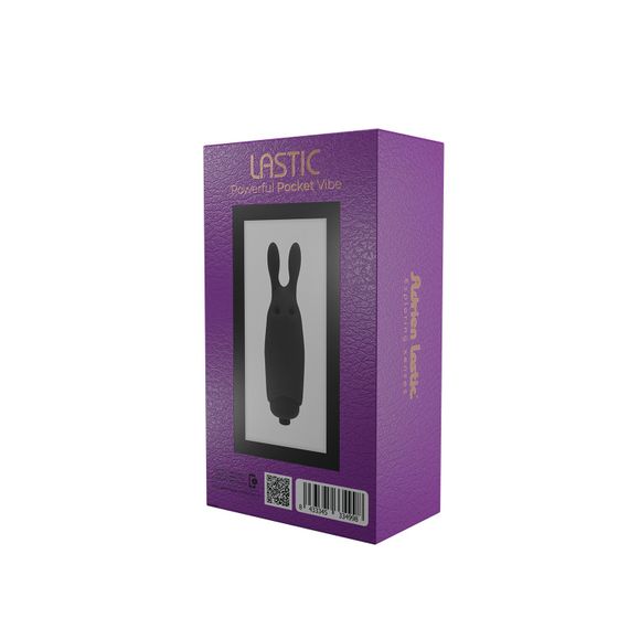 Віброкуля Adrien Lastic Pocket Vibe Rabbit Black зі стимулювальними вушками | Зображення 5