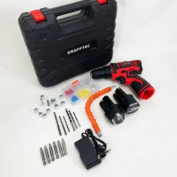 Акумуляторний шуруповерт із насадками KRAFFTEC 24V | Зображення 8