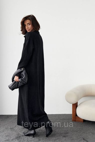 В'язане плаття oversize з високим горловиним кольором чорний FL_000905 | Зображення 1