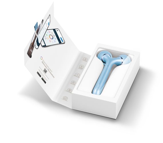 Електронний ультразвуковий ролик для обличчя та тіла GESKE Sonic Facial&Body Roller 4в1 aquamarine | Зображення 8