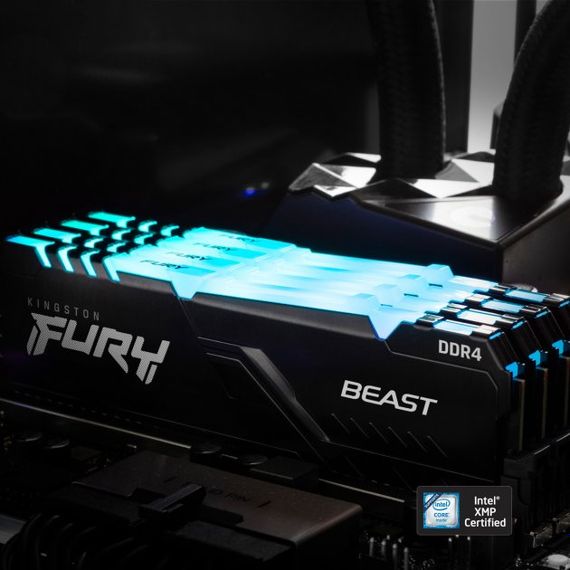 Пам&#039;ять ПК Kingston DDR4 16GB 3200 FURY Beast RGB KF432C16BB12A/16 | Зображення 8