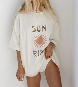 Футболка женская с принтом повседневная S Белая