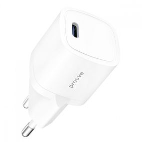 Мережева зарядка Proove Silicone Power 20W (Type-C), Білий