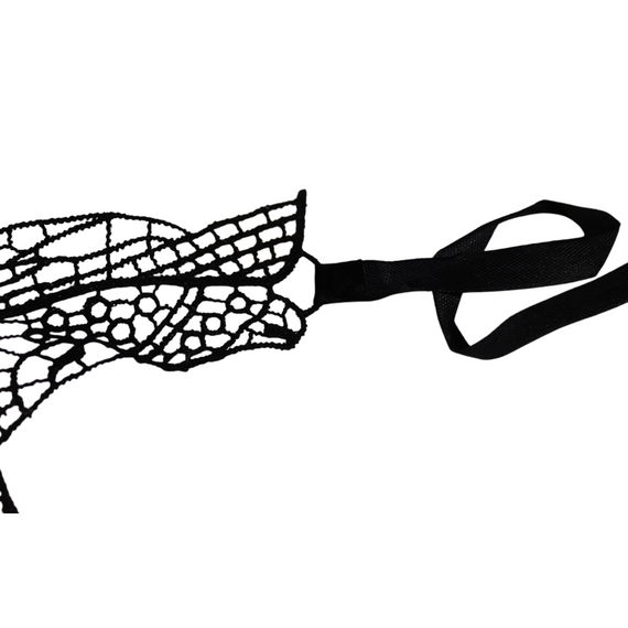 Ажурная узорчатая маска на глаза, цвет чёрный sexstyle | Зображення 2