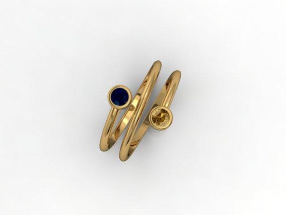 Женское кольцо из желтого золота с фианитами 19 | Зображення 4