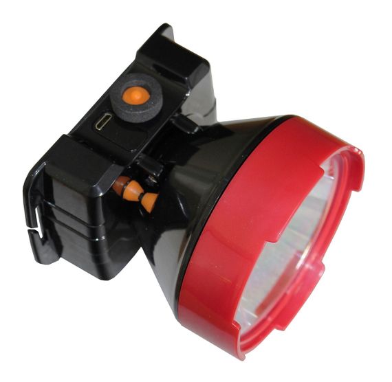 Налобный фонарь LED HL6 5W 6500K 3/10H 100/300L bat: 3.7V 2A IP54 Red/Black Ny95001236 | Зображення 1