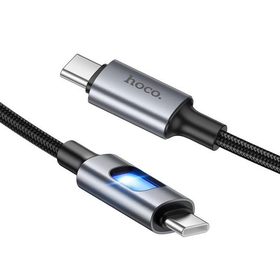 Дата кабель Hoco U144 New Type-C to Type-C 60W (1.2m) Black | Зображення 2