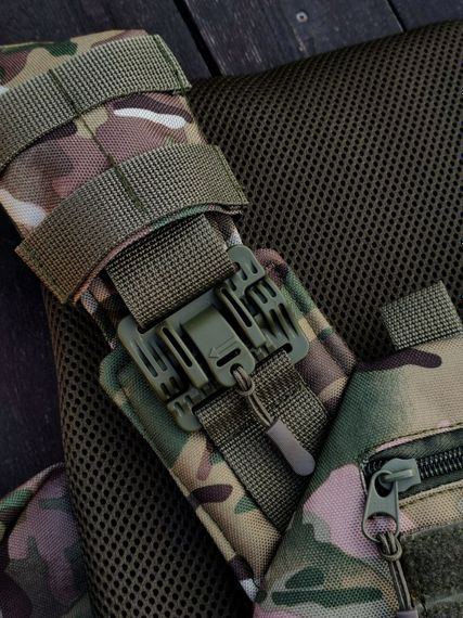 Плитоноска швидкого скидання з боковими карманами + тройний підсумок під магазини мультикам | Зображення 4