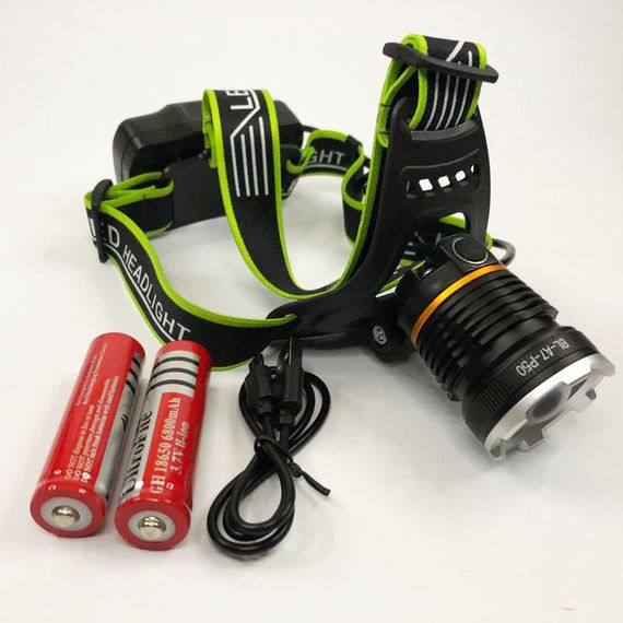 Led фонарь на голову Bailong BL-A7-P50, Наголовный фонарь Налобный для туризма рыбалки и охоты YQ-59