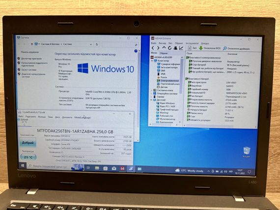 Ультрабук Lenovo ThinkPad L460 / 14" (1366x768) TN / Intel Core i3-6100U (2 (4) ядра по 2.3 GHz) / 8 GB DDR3 / 240 GB SSD / Intel HD Graphics 520 / WebCam / Windows 10 Pro б/в | Зображення 9
