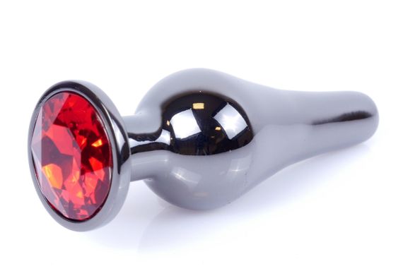 Анальний затор Boss Series - Jewellery Dark Silver BUTT PLUG Red, BS6400055 Sex Aura | Зображення 2