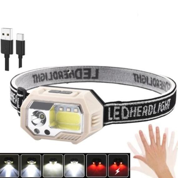 Ліхтарик діодний налобний SH-S9-XPE+COB+3SMD(red), Налобний ліхтар зі зручним ремінцем для голови GK-52 | Зображення 8