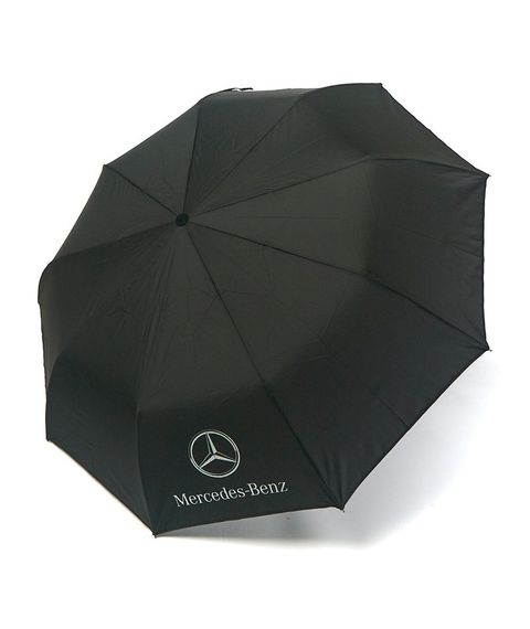 Парасолька чоловіча 02J автомат на 9 спиць з логотипом Mercedes-Benz Чорний