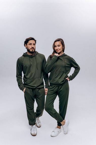 Костюм чоловічий (unisex)хакі  двохнитка | Зображення 1