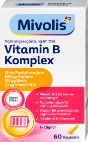 Комплекс 8 витаминов группы B "Mivolis" B-Komplex Комплекс всех витаминов группы "B"