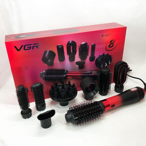 Фен для волос 2 режима температуры, Фен профессиональный домашний для волос Расческа-браш укладки DA-24 | Зображення 2