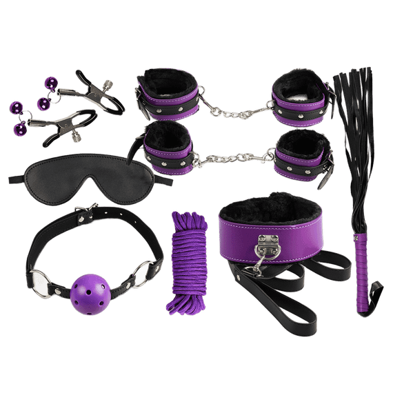 Набор БДСМ - Secret Play Secret Pleasure Collection Bondage Kit Фиолетово-черный