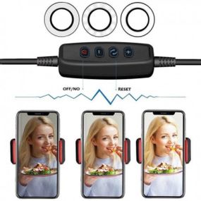 Кольцевая LED-лампа 24 светодиода для видео и фотосъемки с держателем для телефона XPRO LIVE LIGHT