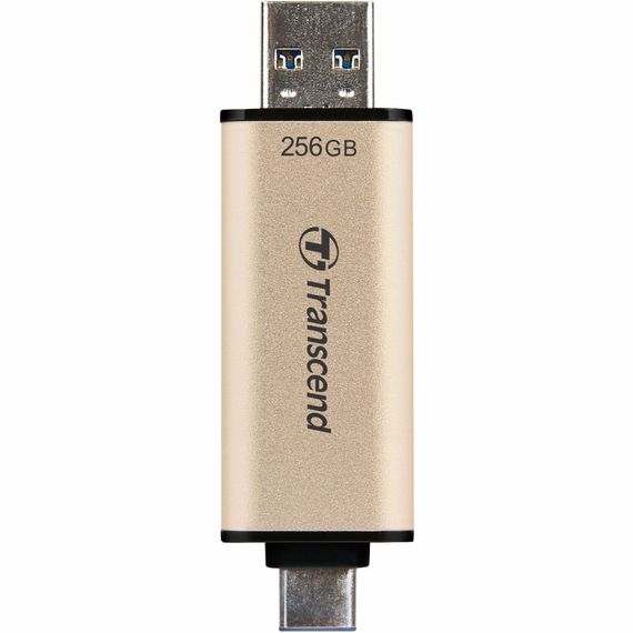 USB флеш накопичувач Transcend 256GB JetFlash 930 Gold-Black USB 3.2/Type-C (TS256GJF930C) | Зображення 4