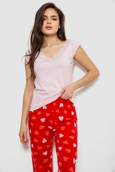 Пижама женская  -уценка, цвет розовый, 243R1484-025-U-1 | Зображення 1