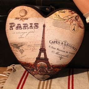 Подушка сердце 3D Paris 40х40х7,5 см (3DPS_15L113_BR)