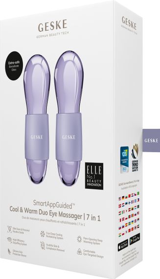 Подвійний масажер для очей GESKE Cool&Warm Duo Eye Massager 7в1 starlight, Фіолетовий | Зображення 7