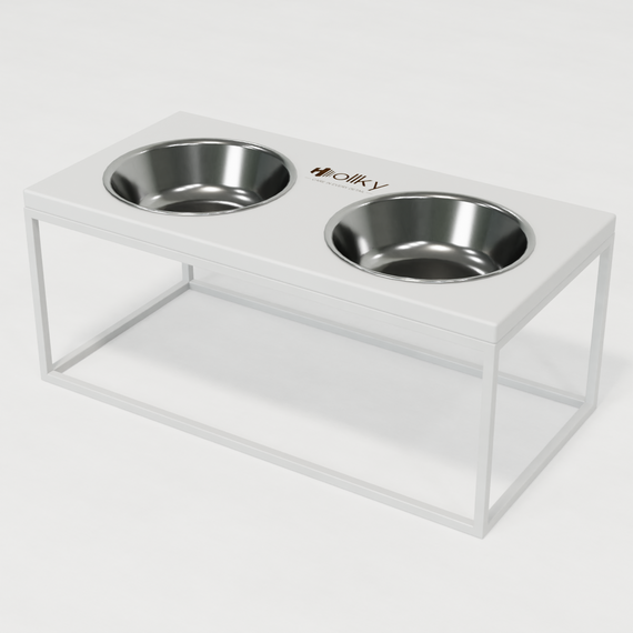 Миски на подставке для больших собак Hollky Base XL20 (2 × 1,8 л) BXL20-522620-WHWH | Зображення 2