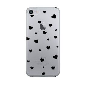 Чохол з унікальним дизайном для Iphone SE 2 2020 / Iphone SE 3 2022 / Iphone 8 / Iphone 7 З принтом «Чорні сердечка»