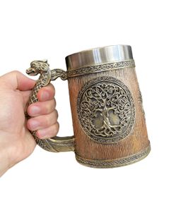 Чашка 3D Дерево життя Дракон 500 мл (код: SKU-2214509377)