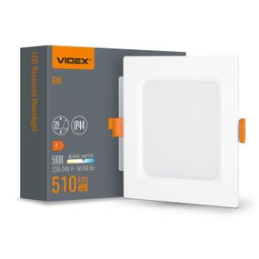 Світлодіодний світильник Back вбудований квадрат VIDEX 6W 5000K