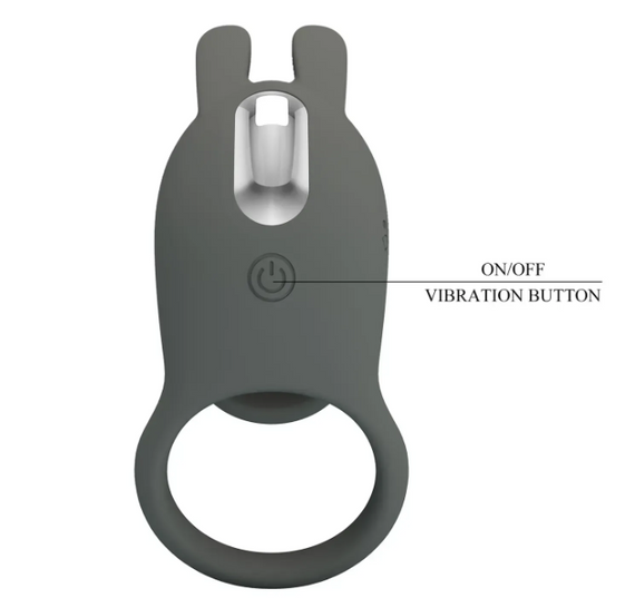 Насадка з вібрацією Pretty Love - MASTER RING GRAY, BI-210326-1 Sex Aura | Зображення 2
