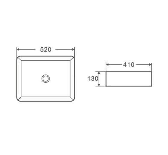 Раковина накладна Mixxus Premium Quadro-0102 (MP6488) | Зображення 1