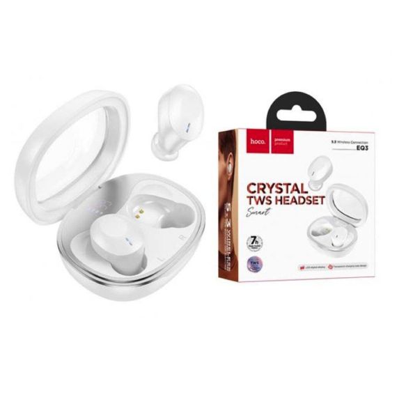 Беспроводные наушники HOCO EQ3 Smart true wireless BT headset White | Зображення 3
