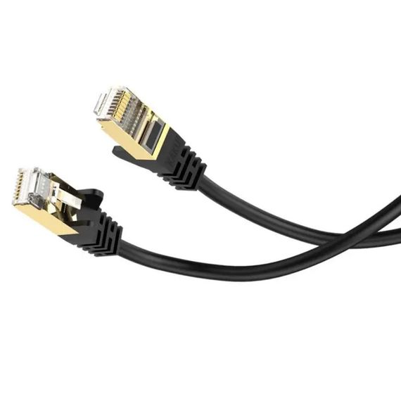 Мережевий інтернет кабель для роутера Kakusiga KSC-745 CAT6 High-Speed 1Gbts LAN RJ45 5м - Black | Зображення 1