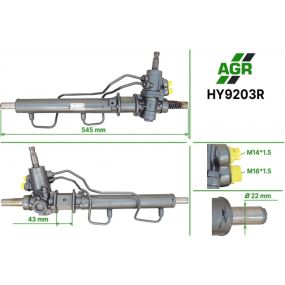 Рулевая рейка с ГУР восстановленная HYUNDAI ATOS (MX) 98-02