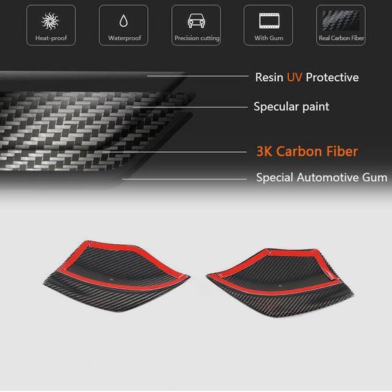 Накладки Flap на задний бампер (для AMG-Line / A45 AMG HB, Карбон) для Mercedes A-сlass W176 2012-2018 гг | Зображення 4