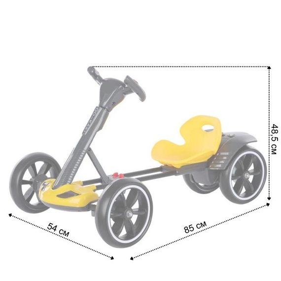 Дитячий електрокарт Spoko SP-V17 6V 4,5Ah з пультом жовтий для дітей 3-8 років (42412108) | Зображення 6