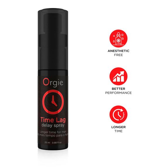Спрей-пролонгатор Orgie Time Lag Delay Spray, 25 мл, без анестетиков, с пантенолом Sex Aura | Зображення 2