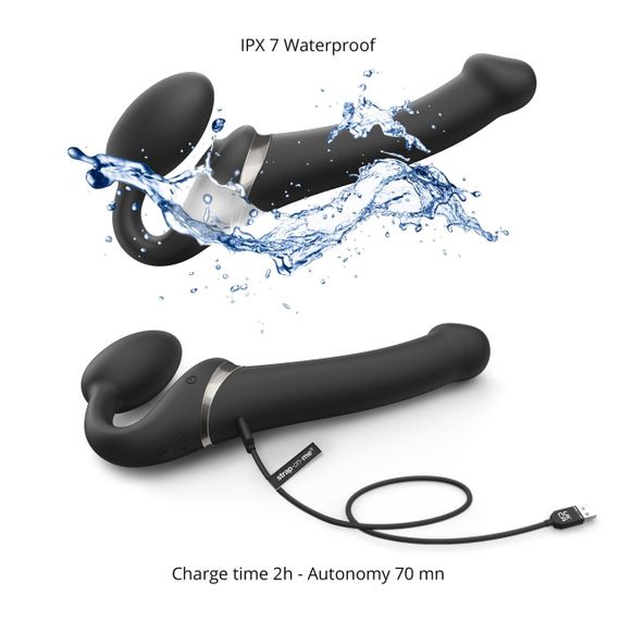 Безремневой вибрострапон с вакуумной стимуляцией Strap-On-Me MULTI ORGASM Black S, регулируемый | Зображення 2