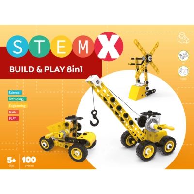 Конструктор Stem с болтами Build&amp;Play 8 в 1 на 100 деталей (3858894673322) | Зображення 2