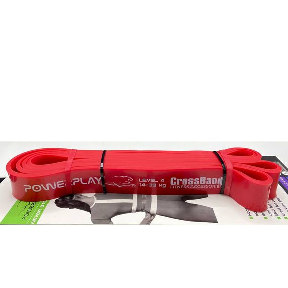 Резина для тренувань PowerPlay 4115 Level 4 (14-39 кг) Червона | Зображення 1