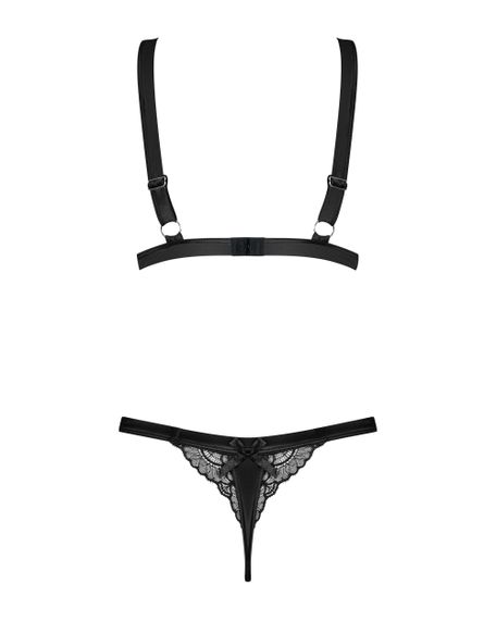 Комплект білизни бюстгальтер та трусики Obsessive Eloissa, чорний, L/XL | Зображення 5
