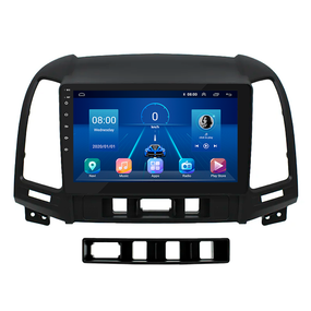Штатная магнитола 9" Lesko для Hyundai Santa Fe II Рестайлинг 2009-2012 Top 6/128 4G WiFi GPS Хюндай