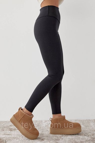 Жіночі теплі лосини із широким поясом колір чорний розмір M FL_000809 | Зображення 4