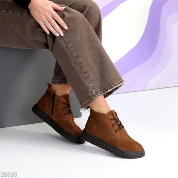 Дизайнерские рыжие ботинки дезерты натуральная замша в ассортименте | Зображення 6